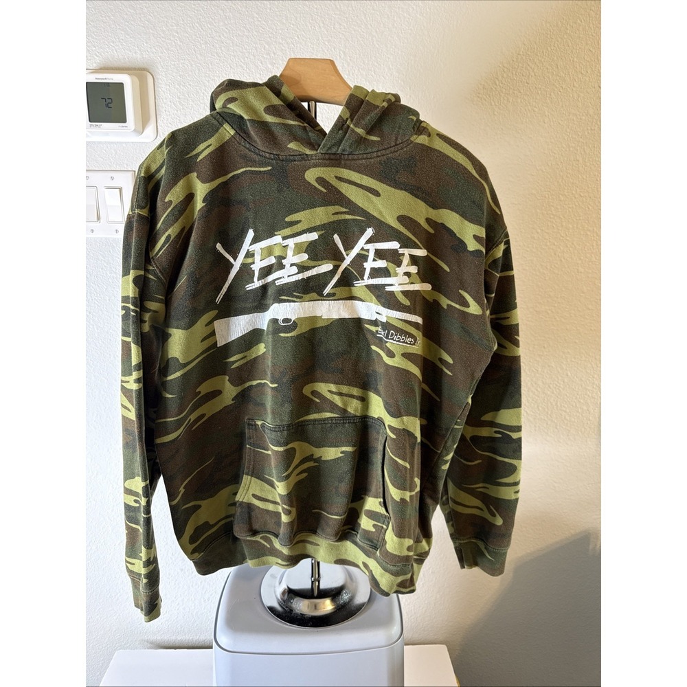 Yee Yee Apparel Men's Green‎ Camo Earl Dibbles Jr Graphic Hoodie Country Size S